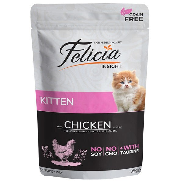 Felicia Pouch Tavuklu Tahılsız Yavru Kedi Konservesi 85 GR TEKLI | SRC: Barcode: 8682631200039